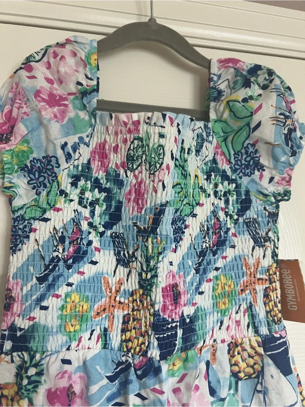 Tropical Vacation Print Wide Leg Jumpsuit